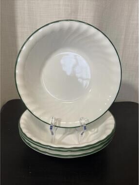 Corelle Callaway Swirl Rim Soup Cereal Bowls 7-1/4”